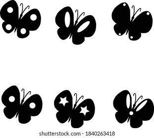 Butterfly vector set (Mono Version)