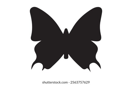 Butterfly Vector  silhouette black set isolated on transparent background Abstract modern seamless pattern of monarch butterfly contours on white background for decoration design  Closeup design eleme