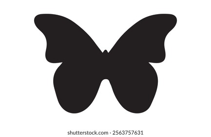 Butterfly Vector  silhouette black set isolated on transparent background Abstract modern seamless pattern of monarch butterfly contours on white background for decoration design  Closeup design eleme