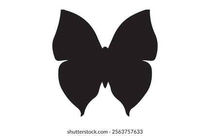 Butterfly Vector  silhouette black set isolated on transparent background Abstract modern seamless pattern of monarch butterfly contours on white background for decoration design  Closeup design eleme