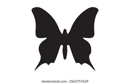 Butterfly Vector  silhouette black set isolated on transparent background Abstract modern seamless pattern of monarch butterfly contours on white background for decoration design  Closeup design eleme