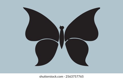 Butterfly Vector  silhouette black set isolated on transparent background Abstract modern seamless pattern of monarch butterfly contours on white background for decoration design  Closeup design eleme