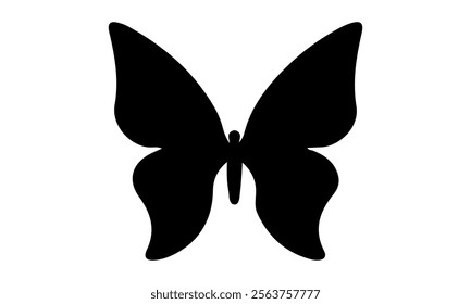 Butterfly Vector  silhouette black set isolated on transparent background Abstract modern seamless pattern of monarch butterfly contours on white background for decoration design  Closeup design eleme