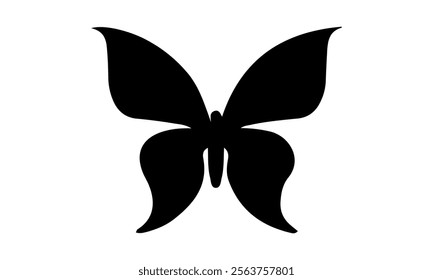 Butterfly Vector  silhouette black set isolated on transparent background Abstract modern seamless pattern of monarch butterfly contours on white background for decoration design  Closeup design eleme