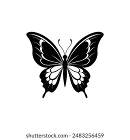 Silueta de Vector de mariposa Diseño EPS
