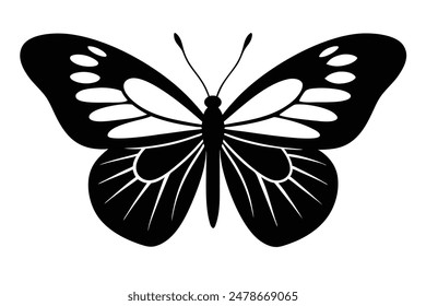 Vector mariposa , silueta, ilustración, archivo editable eps 