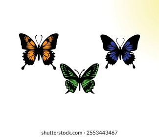 butterfly vector silhouette image design 