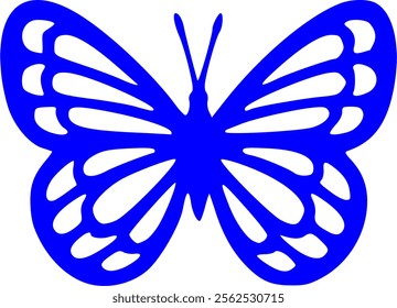 Butterfly vector silhouette.3D Layered insect. Template for laser and paper cutting, printing on a T-shirt, mug. Flat style.2D design. Hand drawn decorative element for your design.