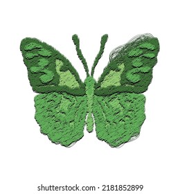 ilustración de esbozo vectorial de mariposa, arte de garabatos