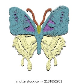 butterfly vector sketch illustration, scribble art