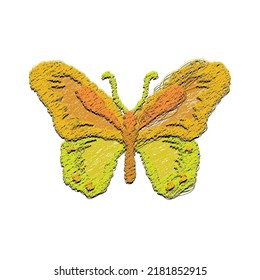 butterfly vector sketch illustration, scribble art