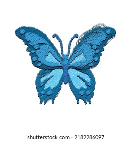 butterfly vector sketch illustration, scribble art