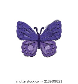 Butterfly Vector Sketch Illustration Scribble Art Stock Vector (Royalty ...