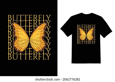 diseño de camiseta vectorial de mariposa 