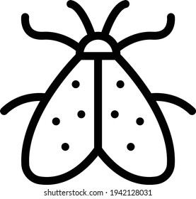 butterfly vector thin line icon