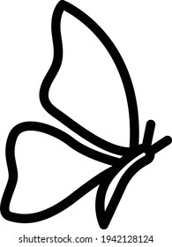 butterfly vector thin line icon