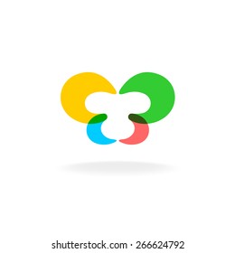 Butterfly vector transparent colorful logo