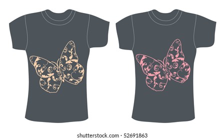 butterfly vector t-shirt design