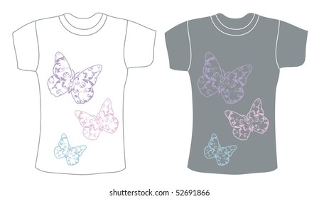 butterfly vector t-shirt design