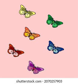 Mariposa. Vector de mariposa. Fondo de escritorio. Ilustración. Vector. Antecedentes. Patrón. 