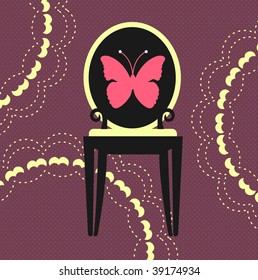 butterfly vintage armchair