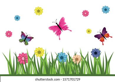 Butterfly wall decoration sticker design vector