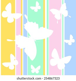 butterfly wallpaper seamless pattern in color