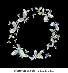 Butterfly from watercolor Flower. Vector Tropical beings.