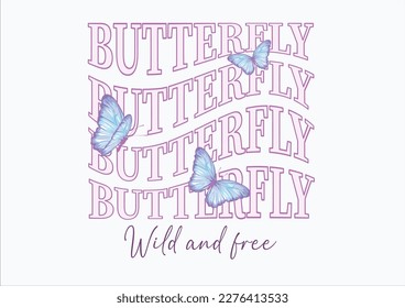 butterfly watercolor hand drawn design vector hand drawn