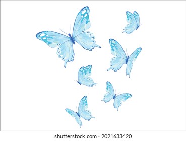 diseño de vectores de acuarela de mariposa