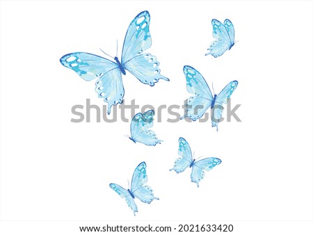 butterfly watercolor vector art design