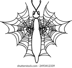 Butterfly web design banner drawing