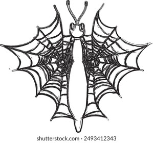Butterfly web design banner drawing