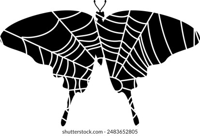 Butterfly web Halloween holiday decoration.