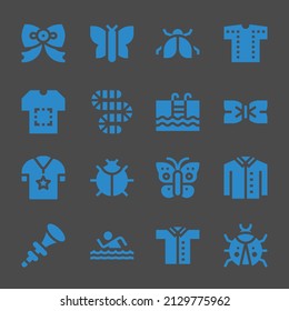 butterfly web icons. Bow tie and Butterfly, Shirt and Bow tie symbol, vector signs