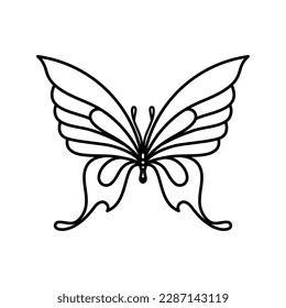 mariposa con alas anchas para logotipos y otros