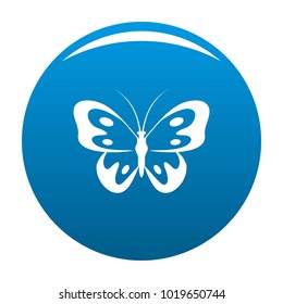 Butterfly in wildlife icon vector blue circle isolated on white background 