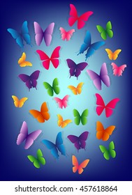 butterfly wing colorful graphic vector