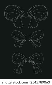 Butterfly wing deformed design outline