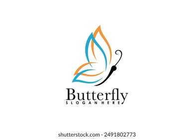 butterfly wing design with modern concept