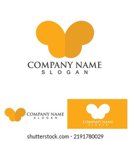  Butterfly wing logo Vector icon design