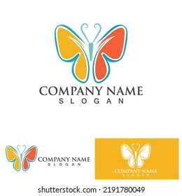  Butterfly wing logo Vector icon design