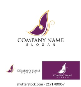  Butterfly wing logo Vector icon design