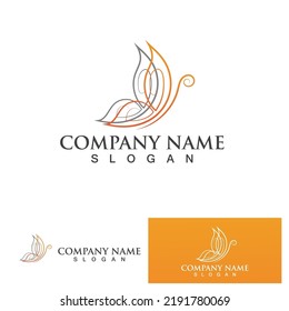  Butterfly wing logo Vector icon design