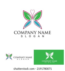 Butterfly wing logo Vector icon design