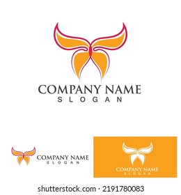  Butterfly-Flügellogo, Vektorsymbol-Design