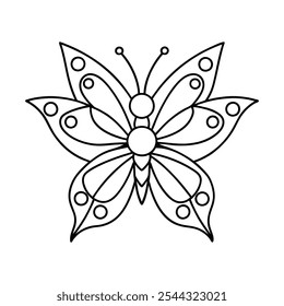 "Butterfly Wing Mandala Vector Illustration"