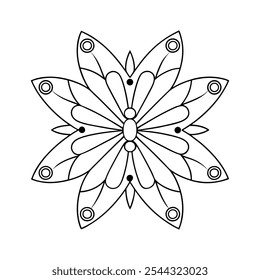 "Butterfly Wing Mandala Vector Illustration"