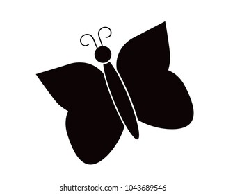 
Butterfly winged insect flat icon for apps and websites 