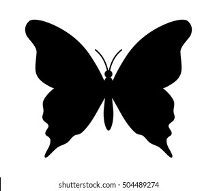 Butterfly winged insect flat vector icon for apps and websites